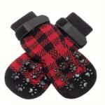 Pantoufle Chaussures Anti-dérapantes Pour Chien 4pcs