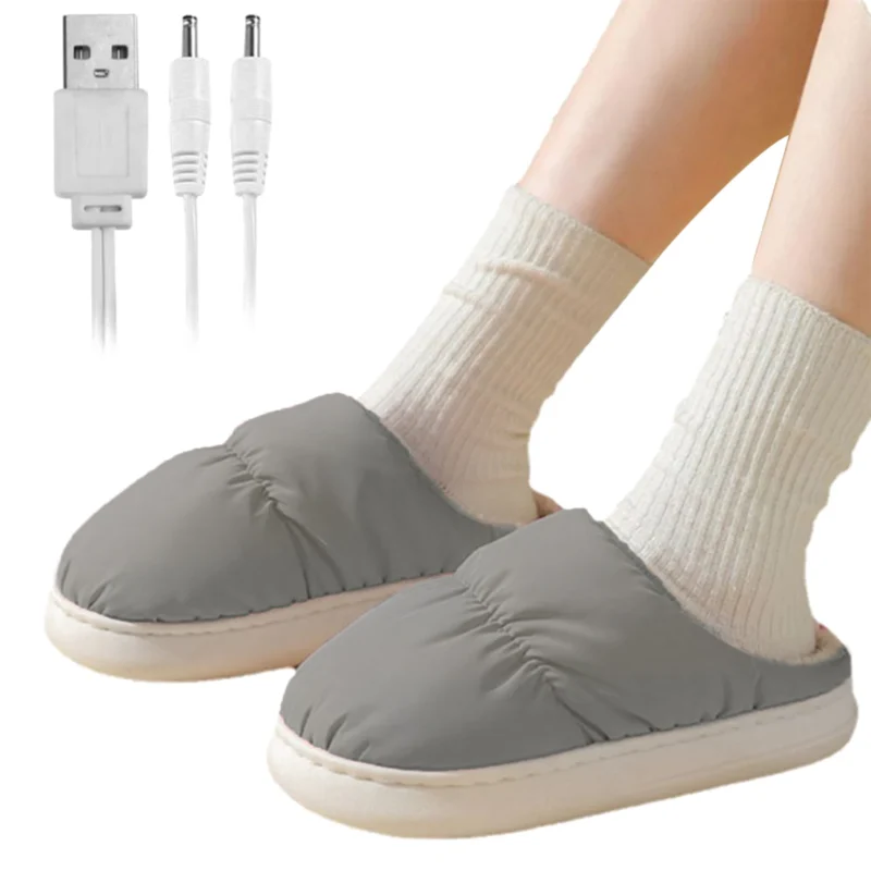 Pantoufle chauffants USB  en peluche