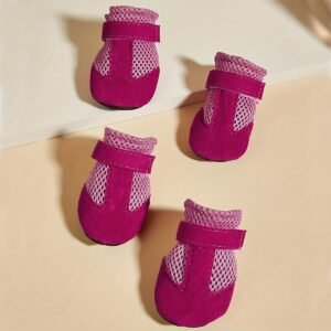 Pantoufle Bottes Confortables Et Décontractées Pour Chien 4pcs - Rose, XL