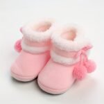 Pantoufle En Polaire Mignonnes  À Fond Souple Antidérapant - Rose, 4 Toddler