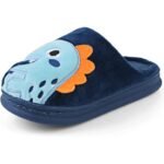 pantoufles chaud coton motif dinosaure - Bleu, 3.5 Big Kid