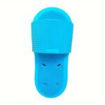 Pantoufles De Massage Antidérapantes En Silicone Anti-chute - Bleu (un Paquet)